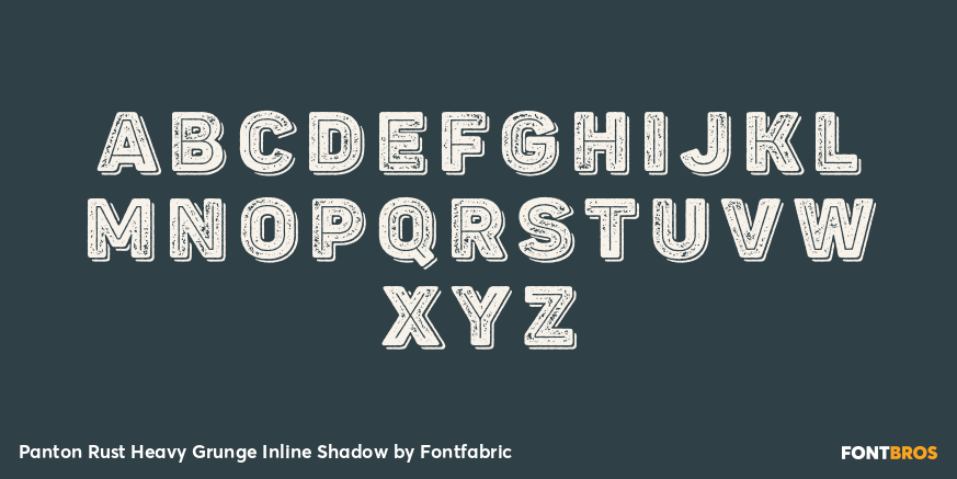 Panton Rust Heavy Grunge Inline Shadow Font Poster #2