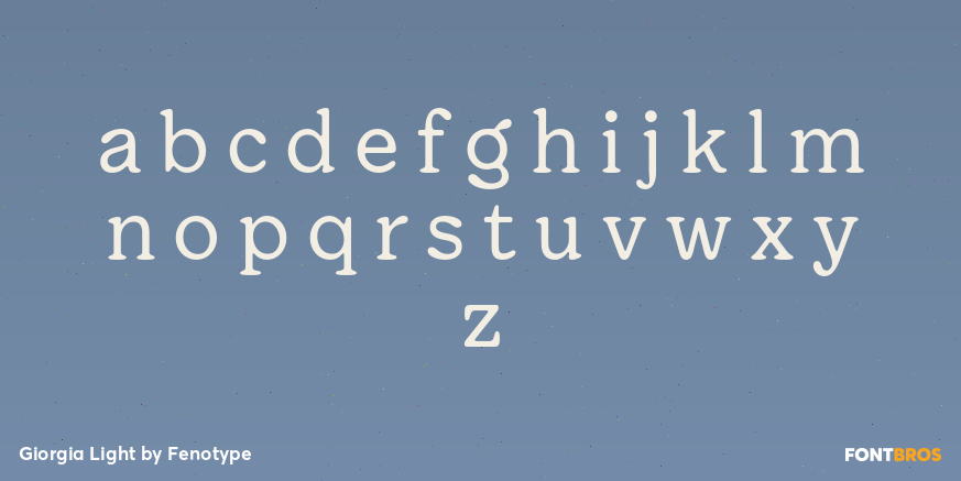 Giorgia Light Font Poster #3