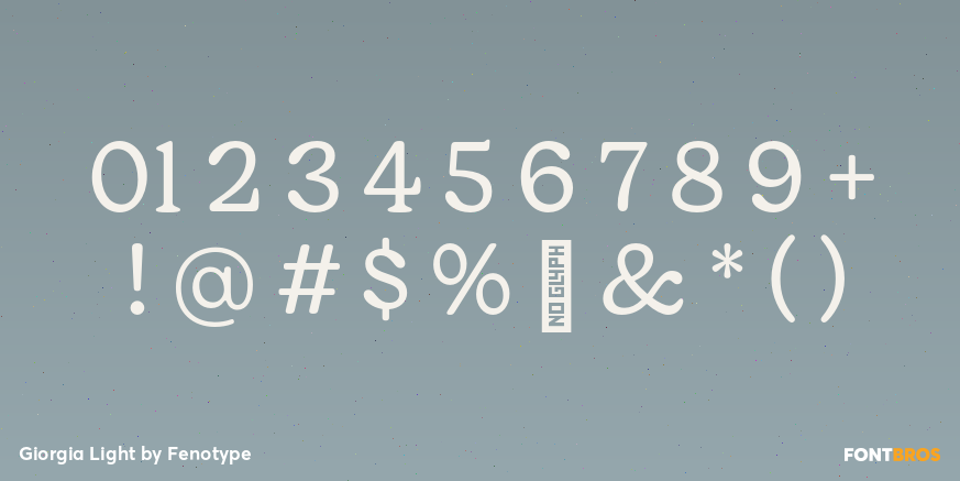 Giorgia Light Font Poster #4