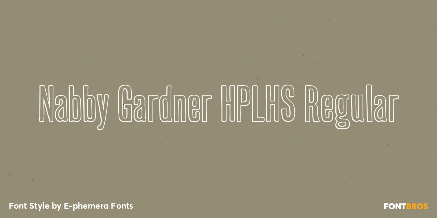 Nabby Gardner HPLHS Regular Font Poster #1