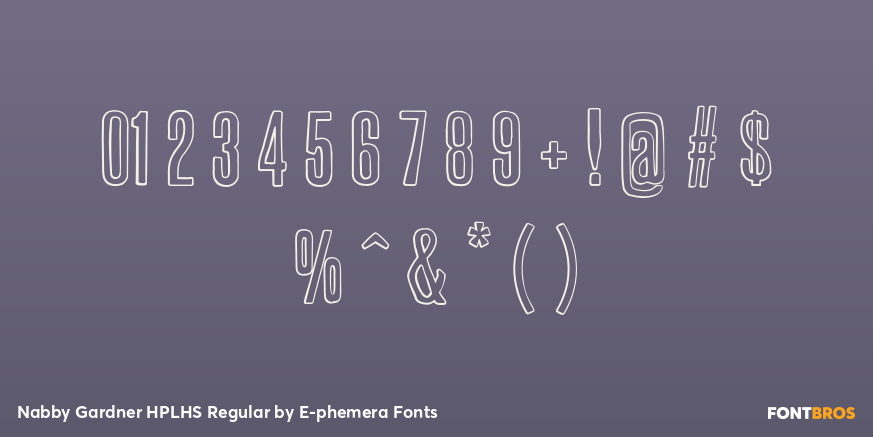 Nabby Gardner HPLHS Regular Font Poster #1