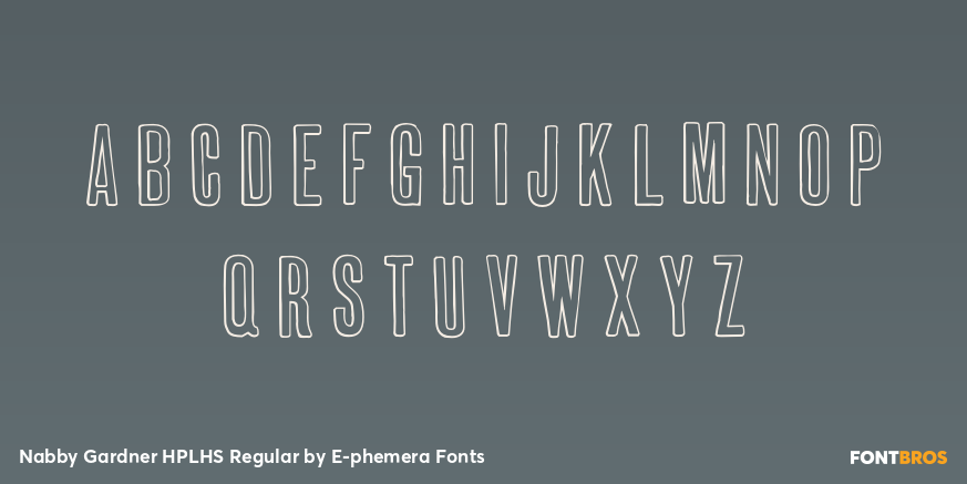 Nabby Gardner HPLHS Regular Font Poster #1