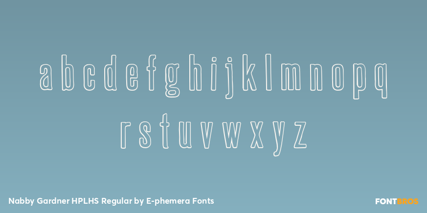Nabby Gardner HPLHS Regular Font Poster #1