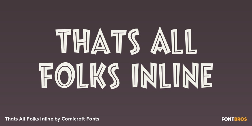 Thats All Folks Inline Font Poster #1