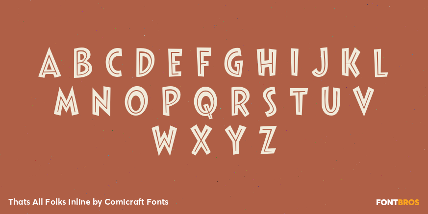 Thats All Folks Inline Font Poster #3