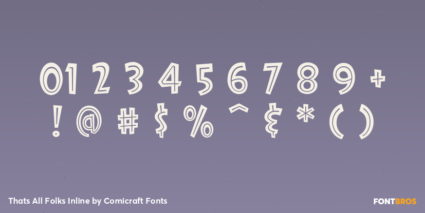 Thats All Folks Inline Font Poster #4