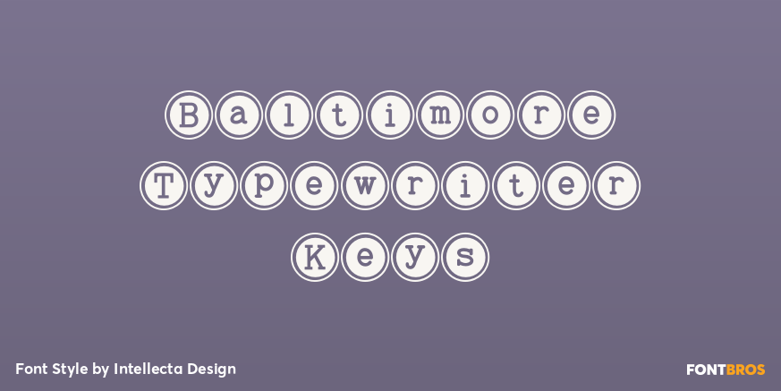 Baltimore Typewriter Keys Poster
