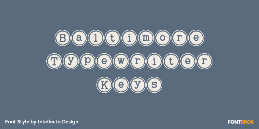 Baltimore Typewriter Keys Poster