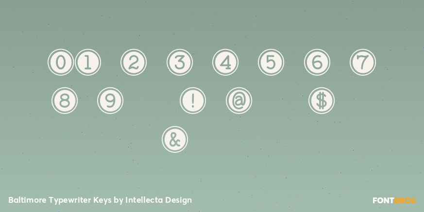 Baltimore Typewriter Keys Font Poster #1