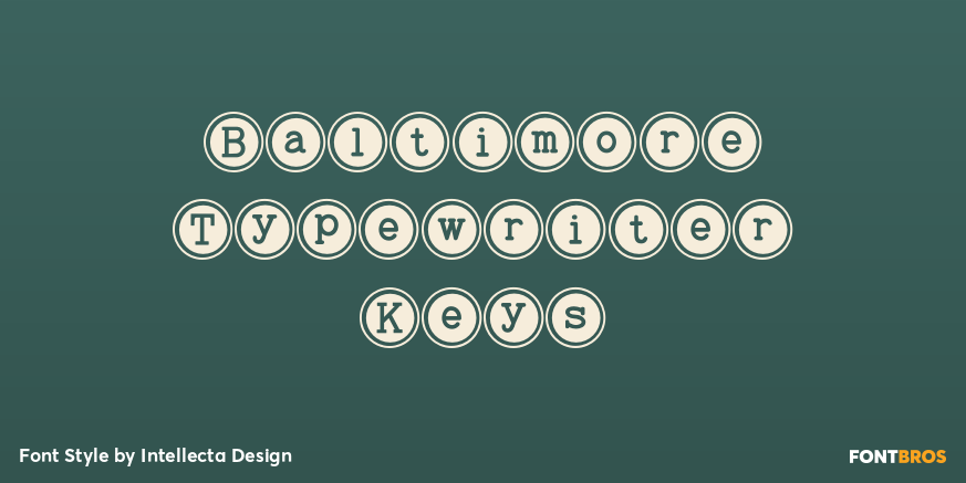 Baltimore Typewriter Keys Poster