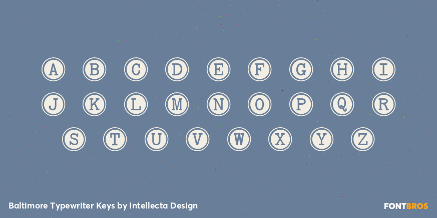 Baltimore Typewriter Keys Font Poster #2