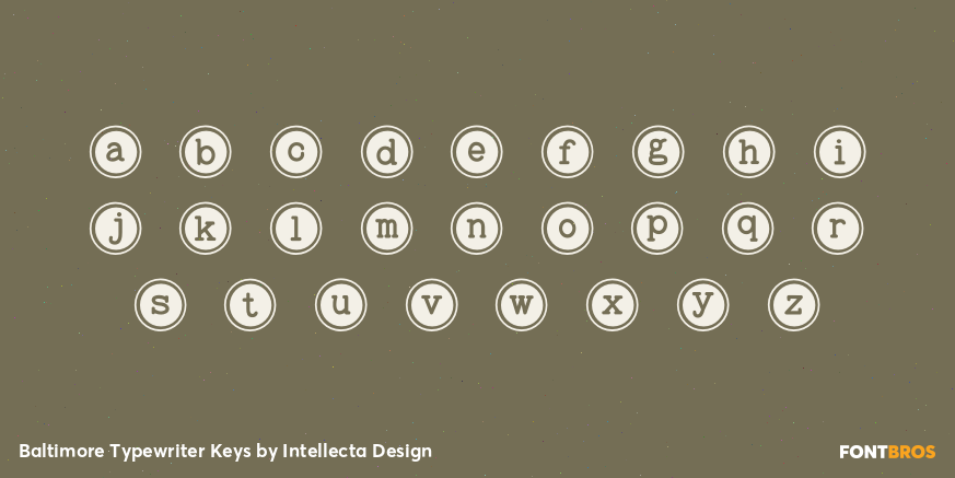 Baltimore Typewriter Keys Font Poster #3