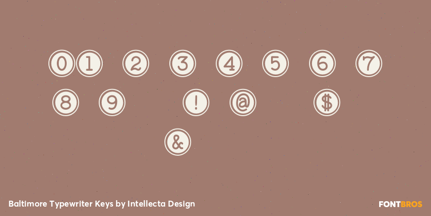 Baltimore Typewriter Keys Font Poster #4
