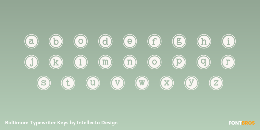 Baltimore Typewriter Keys Font Poster #1
