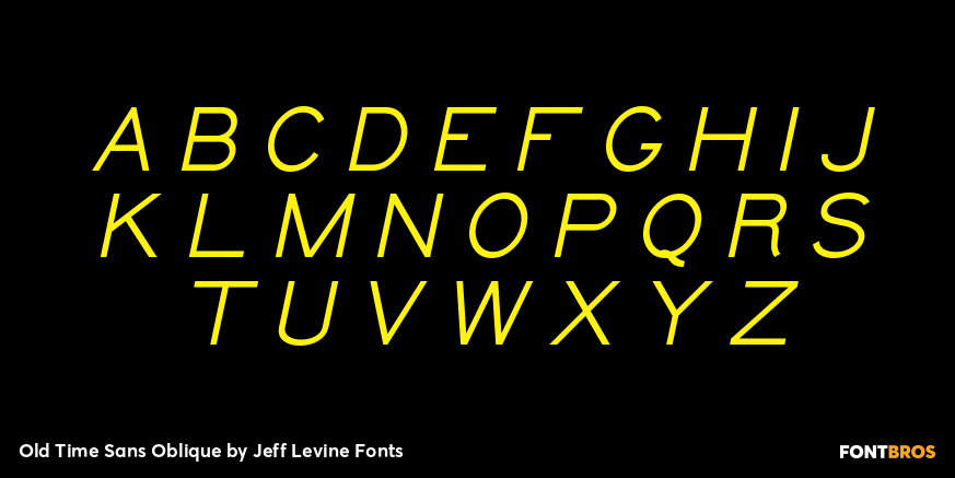Old Time Sans Oblique Font Poster #3
