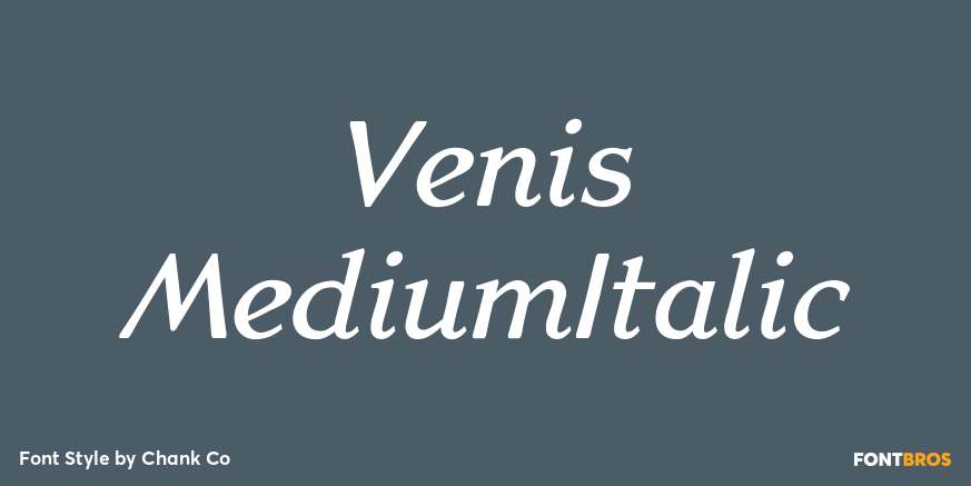 Venis MediumItalic Poster