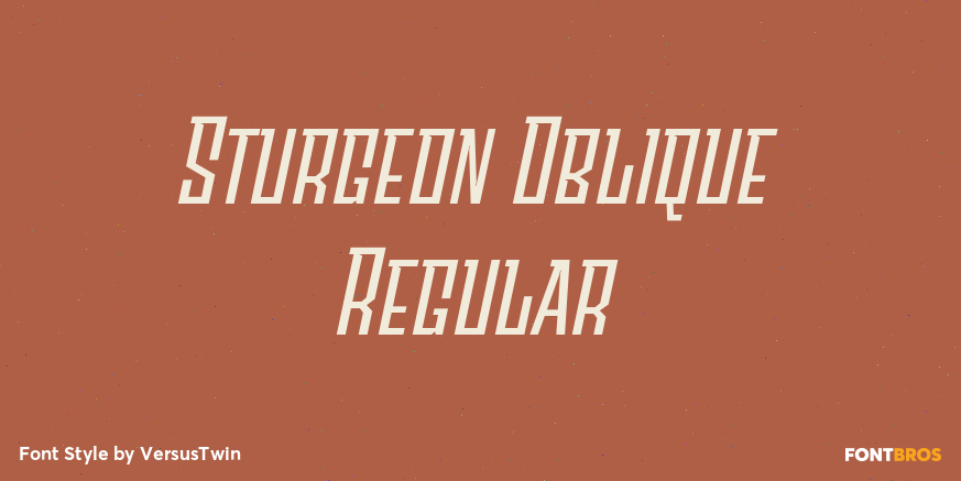 Sturgeon Oblique Regular Font Poster #1