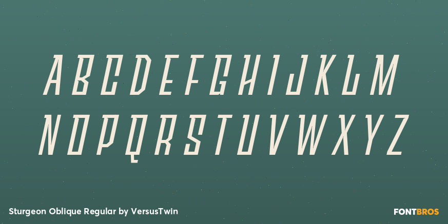 Sturgeon Oblique Regular Font Poster #1
