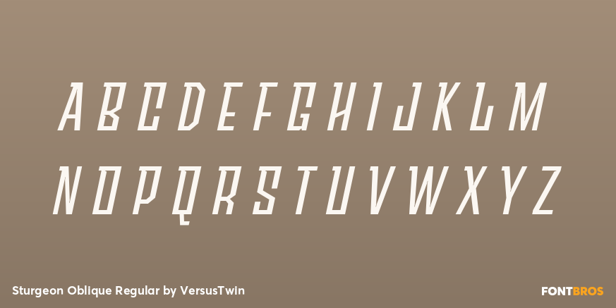 Sturgeon Oblique Regular Font Poster #1