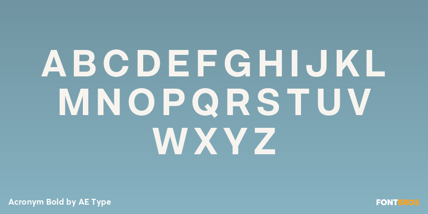 Acronym Bold Font Poster #2