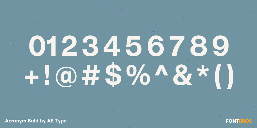 Acronym Bold Font Poster #4