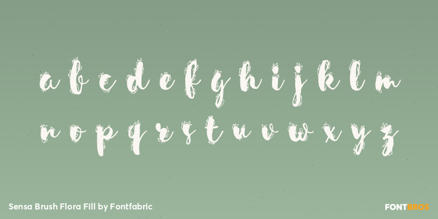 Sensa Brush Flora Fill Font Poster #3