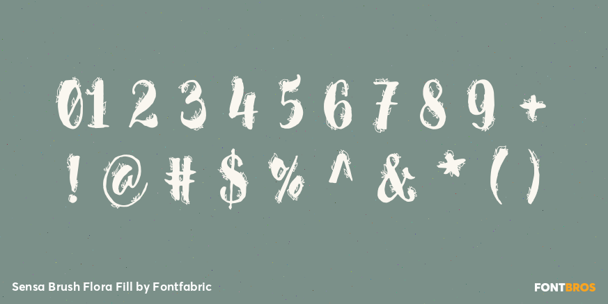 Sensa Brush Flora Fill Font Poster #4