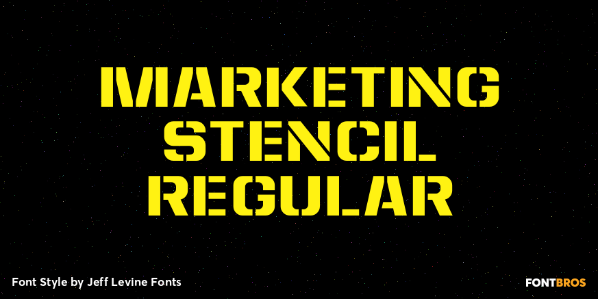 Marketing Stencil Regular Font Poster #1