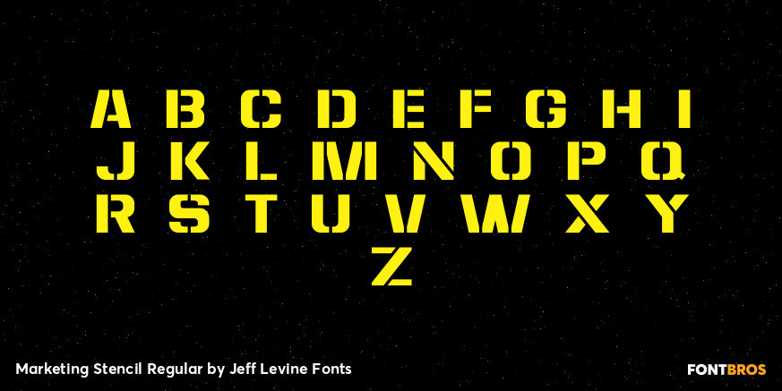 Marketing Stencil Regular Font Poster #3