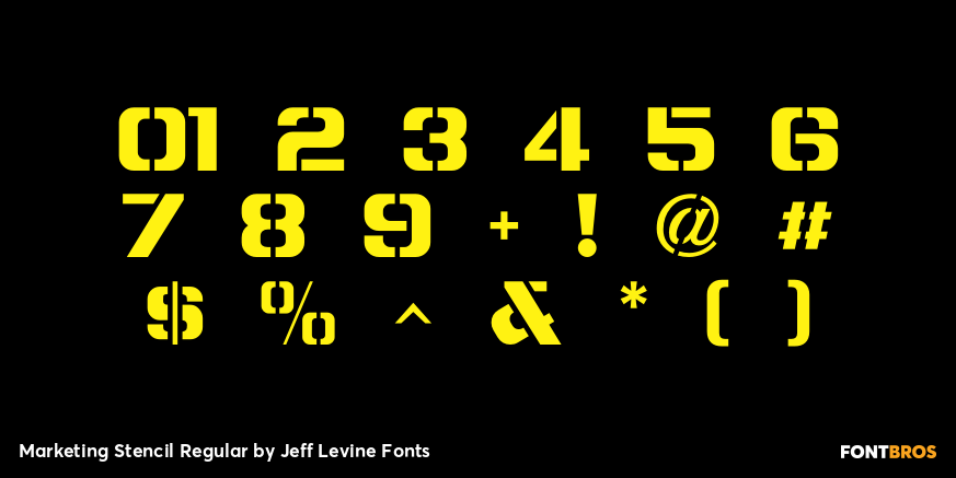 Marketing Stencil Regular Font Poster #4