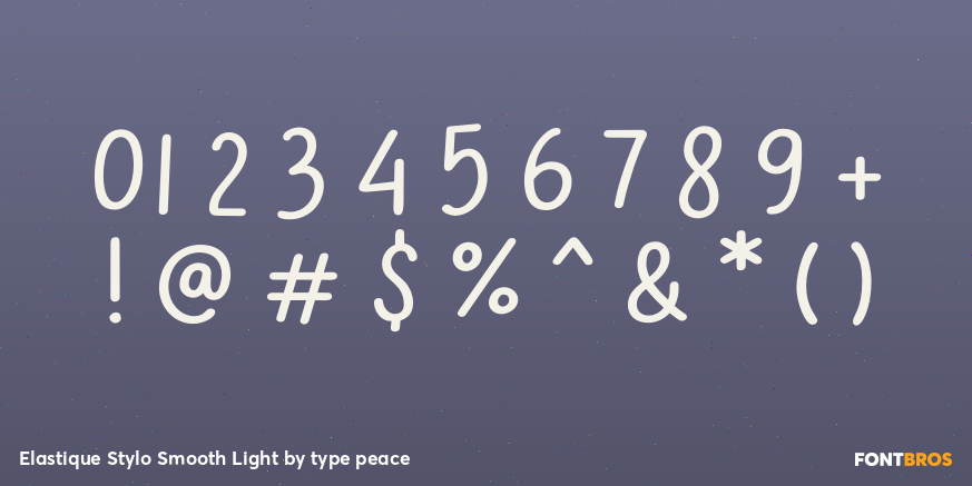 Elastique Stylo Smooth Light Font Poster #1