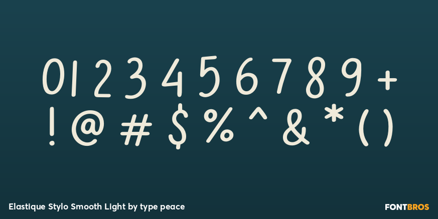 Elastique Stylo Smooth Light Font Poster #4