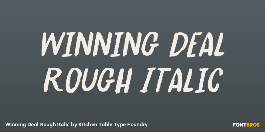 Winning Deal Rough Italic Poster