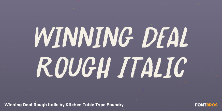 Winning Deal Rough Italic Poster