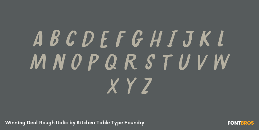 Winning Deal Rough Italic Font Poster #2