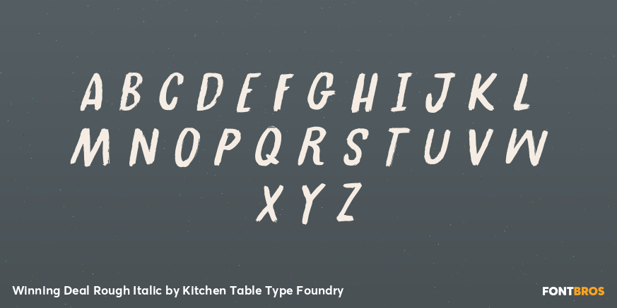 Winning Deal Rough Italic Font Poster #3