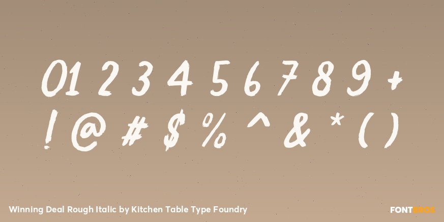 Winning Deal Rough Italic Font Poster #4