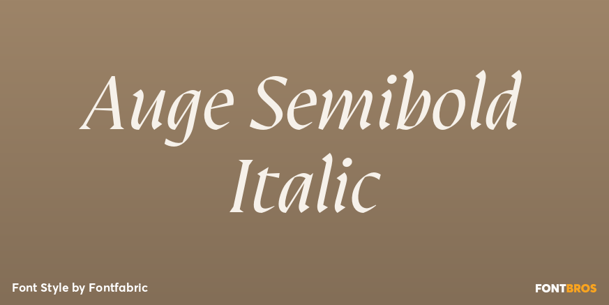 Auge Semibold Italic Poster