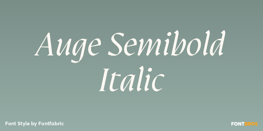 Auge Semibold Italic Poster