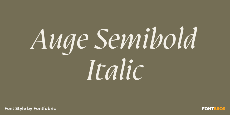 Auge Semibold Italic Poster