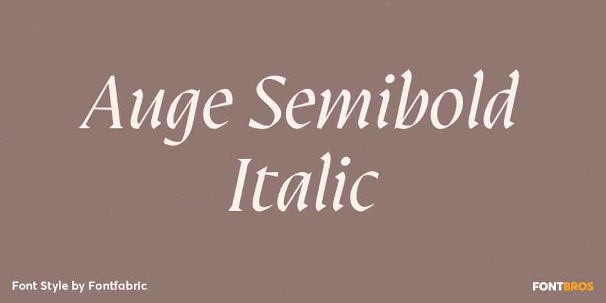 Auge Semibold Italic Poster