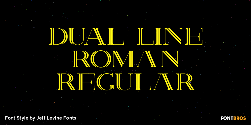Dual Line Roman Regular Font Poster #1