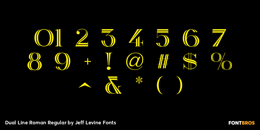 Dual Line Roman Regular Font Poster #4