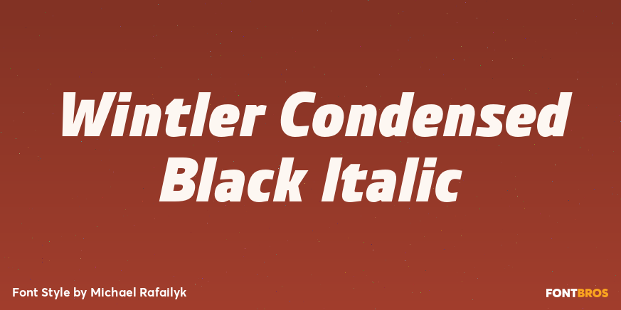 Wintler Condensed Black Italic Poster