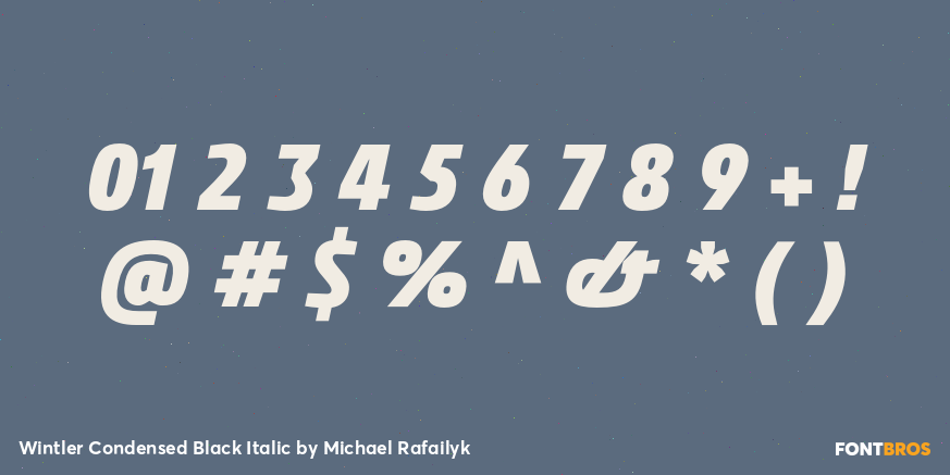 Wintler Condensed Black Italic Font Poster #1