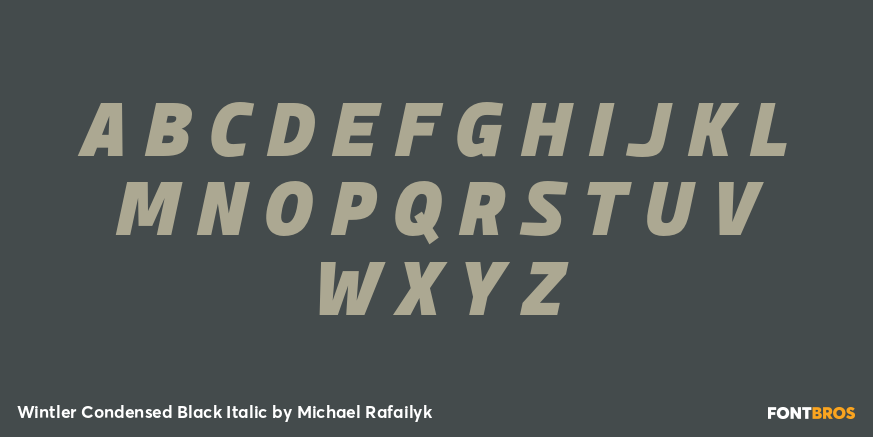 Wintler Condensed Black Italic Font Poster #2