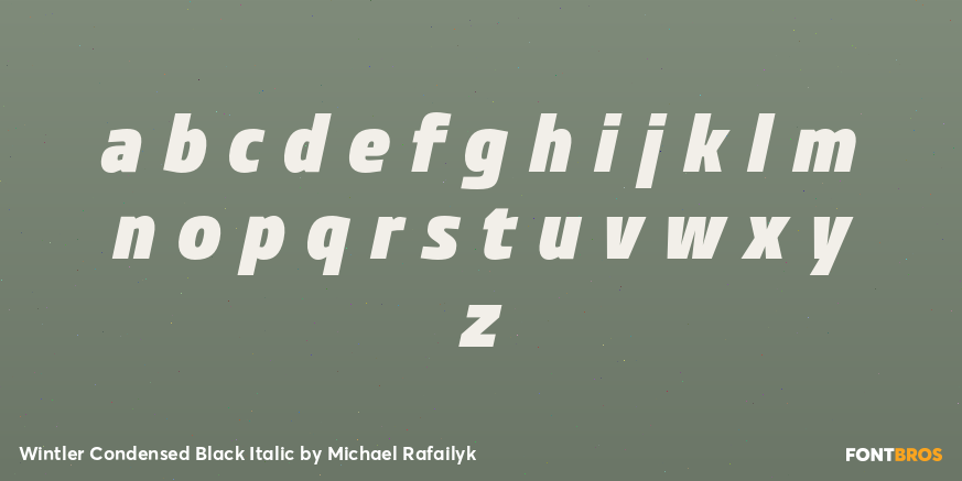 Wintler Condensed Black Italic Font Poster #1