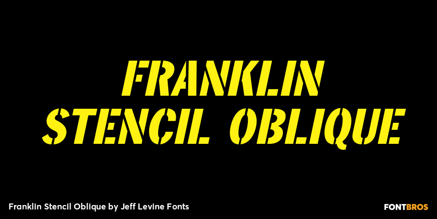 Franklin Stencil Oblique Font Poster #1
