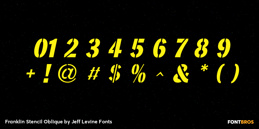 Franklin Stencil Oblique Font Poster #4