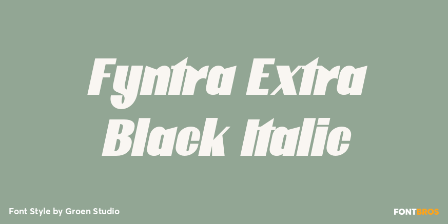 Fyntra Extra Black Italic Poster